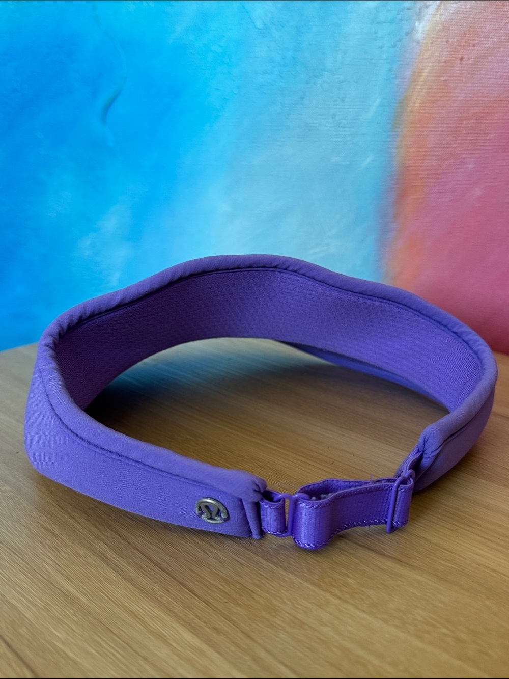 Purple athletic visor from LULULEMON , the Fast and Free Women's Ponytail Visor
